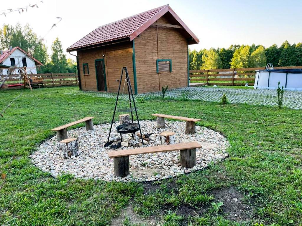 Zielona Chatka Nad Sapina Pozezdrze Exteriér fotografie